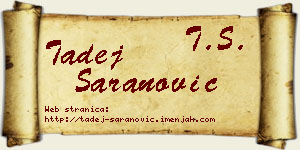 Tadej Šaranović vizit kartica